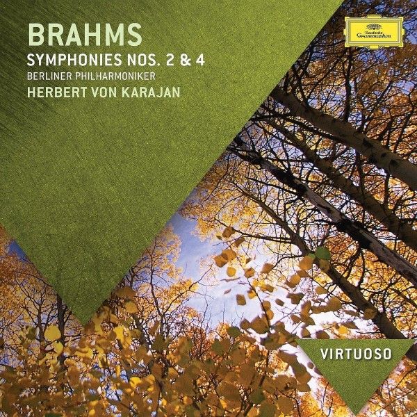 CD Brahms - Symphonies nos. 2 & 4 - Herbert Von Karajan