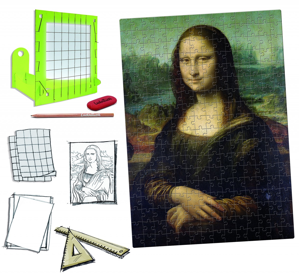 Kit creativ atelier + puzzle: Leonardo Da Vinci