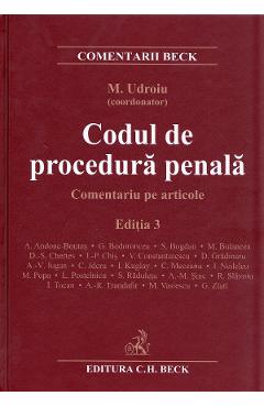 Coperta cărții 'Codul de procedura penala. Comentariu pe articole Ed.3 - Mihail Udroiu'