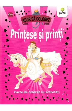Coperta cărții 'Prințese și prinți. Ador să colorez'
