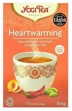 Ceai HeartWarming cu busuioc, coaja de portocale si chili ECO/BIO 17dz - YOGI TEA