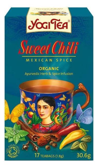 Ceai Sweet Chili cu coaja de cacao, chili si lemn dulce ECO/BIO 17dz - YOGI TEA