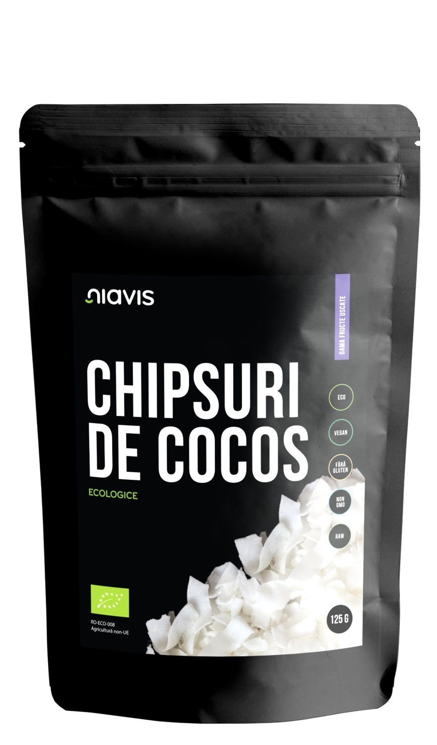Chipsuri de cocos raw ECO/BIO 125g - Niavis