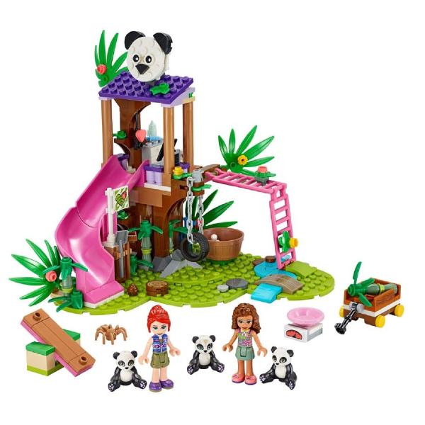 Lego Friends. Panda Jungle Tree House. Casuta din copac in jungla ursilor panda