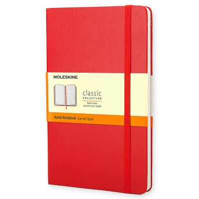 Moleskine Classic Notebook, Pocket, Ruled, Red, Hard Cover (3.5 X 5.5) - Moleskine