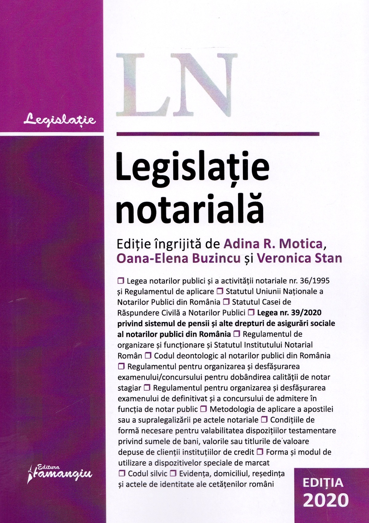 Legislatie notariala Ed.2020