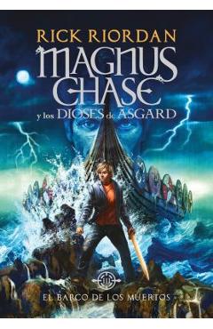 Coperta cărții 'El Barco de los Muertos = The Ship of the Dead - Rick Riordan'