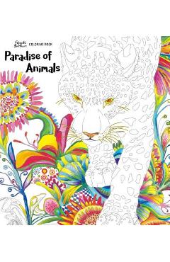 Coperta cărții 'Paradise of Animals: Adult Coloring Book - Fujiyoshi Brothers'