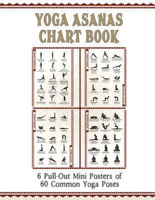 Yoga Asanas Chart Book: lllustrated Yoga Pose Chart with 60 Poses (aka Postures, Asanas, Positions) - Pose Names in Sanskrit and English - Gre - The Mindful Word