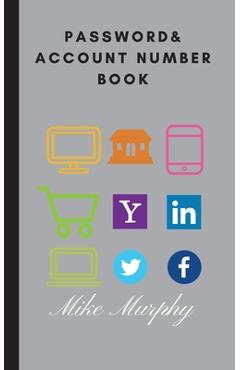 Coperta cărții 'Password & Account Number Book: Never forget the password again - Password Book'
