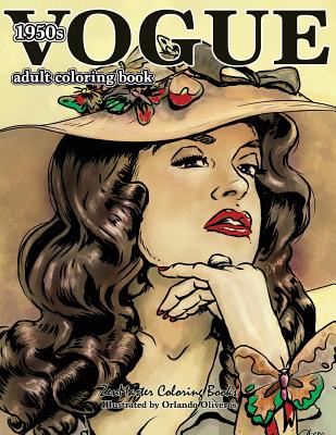 Vogue 1950s Adult Coloring Book: 50s Fashion Coloring Book for Adults - Zenmaster Coloring Books