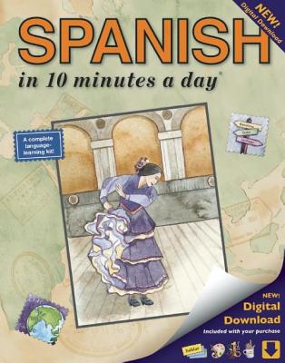 Spanish in 10 Minutes a Day: Language Course for Beginning and Advanced Study. Includes Workbook, Flash Cards, Sticky Labels, Menu Guide, Software, - Kristine K. Kershul
