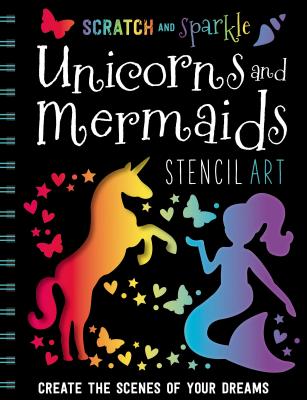 Scratch and Sparkle Mermaids/Unicorns Stencil Art - Make Believe Ideas Ltd