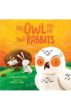 Coperta cărții 'The Owl and the Two Rabbits - Nadia Sammurtok'