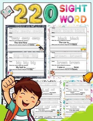 220 Sight Word: High-frequency sight word worksheets 5 Level for Pre-primer Primer First Second and Third or Preschoolers to 3rd Grade - Shacha Fourman