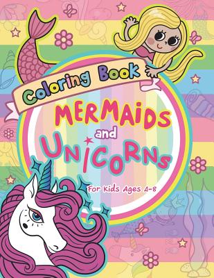 Mermaid and Unicorns Coloring Book for Kids Ages 4-8 - V. Art