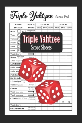 Triple Yahtzee Score Sheets: Triple Yahtzee Game Score Pads - Betty Butler