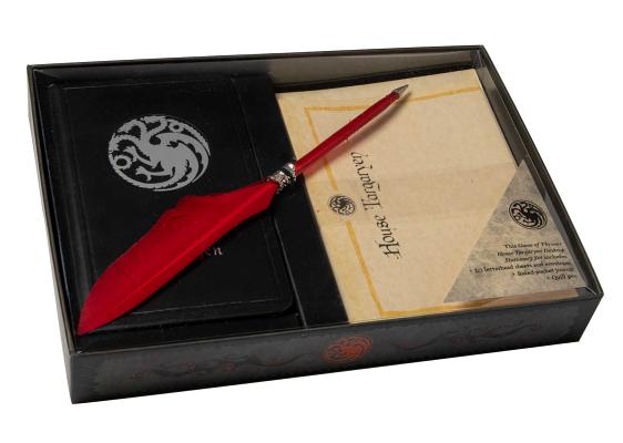 Coperta cărții 'Game of Thrones: House Targaryen: Desktop Stationery Set (with Pen) - Insight Editions'