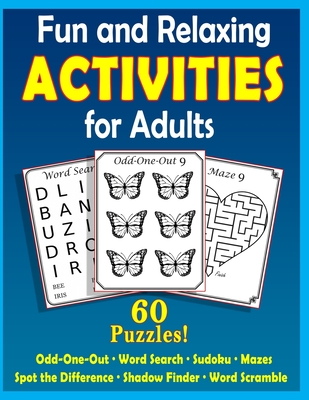 Fun and Relaxing Activities for Adults: Puzzles for People with Dementia [Large-Print] - Mighty Oak Books