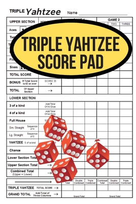 Triple Yahtzee Score Pad - Triple Yahtzee Score Record