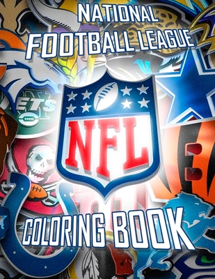 National Football League NFL Coloring Book: 43 Illustrations (Team Logos and Famous Players) - Sport Edition
