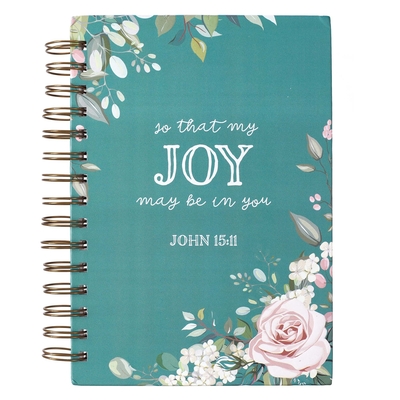 Journal Wirebound Large That Joy May Be in You - John 15:11 - Christian Art Gifts