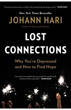 Coperta cărții 'Lost Connections: Why You're Depressed and How to Find Hope - Johann Hari'