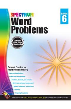 Word Problems, Grade 6 - Spectrum