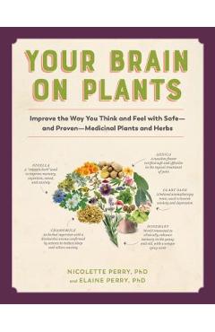 Coperta cărții 'Your Brain on Plants: Improve the Way You Think and Feel with Safe--And Proven--Medicinal Plants and Herbs - Nicolette'