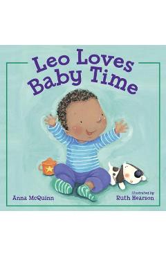 Coperta cărții 'Leo Loves Baby Time - Anna Mcquinn'