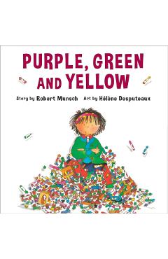 Coperta cărții 'Purple, Green and Yellow - Robert Munsch'