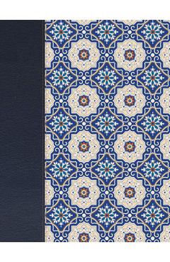 Coperta cărții 'Rvr 1960 Biblia de Apuntes, Piel Fabricada Y Mosaico Crema Y Azul - B&h Espa�ol Editorial'