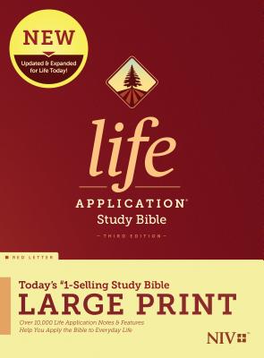 NIV Life Application Study Bible, Third Edition, Large Print (Red Letter, Hardcover) - Tyndale