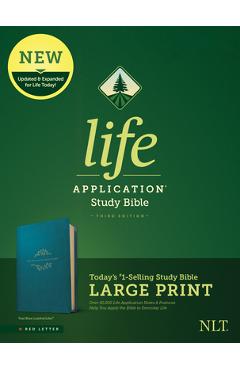 Poza produsului NLT Life Application Study Bible, Third Edition, Large Print (Leatherlike, Teal Blue) - Tyndale