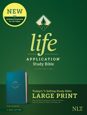 NLT Life Application Study Bible, Third Edition, Large Print (Leatherlike, Teal Blue) - Tyndale