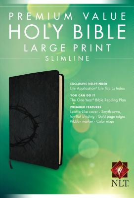 Premium Value Slimline Bible-NLT-Large Print Crown - Tyndale