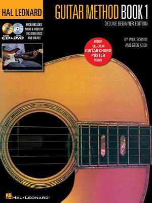 Hal Leonard Guitar Method - Book 1, Deluxe Beginner Edition: Includes Audio & Video on Discs and Online Plus Guitar Chord Poster - Will Schmid