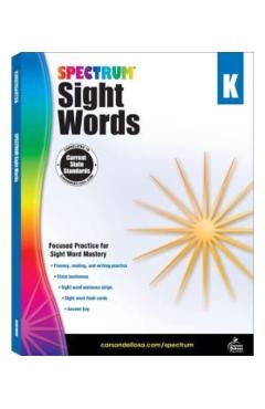 Spectrum Sight Words, Grade K - Spectrum
