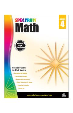 Coperta cărții 'Spectrum Math Workbook, Grade 4 - Spectrum'