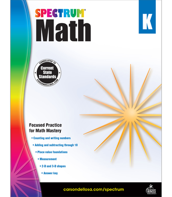 Spectrum Math Workbook, Grade K - Spectrum