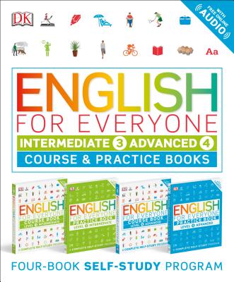 English for Everyone: Intermediate and Advanced Box Set: Course and Practice Books Four-Book Self-Study Program - Dk