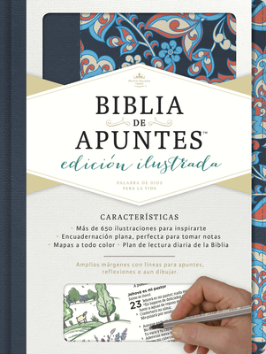 Rvr 1960 Biblia de Apuntes, Edici�n Ilustrada, Tela En Rosado Y Azul - B&h Espa�ol Editorial