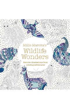 Coperta cărții 'Millie Marotta's Wildlife Wonders: Favorite Illustrations from Coloring Adventures - Millie Marotta'