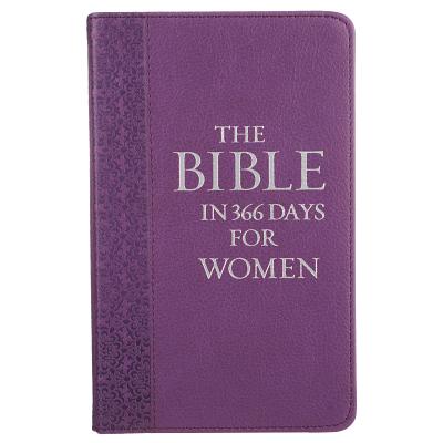 Lux-Leather Purple - The Bible in 3665 Days for Women - Christian Art Gifts