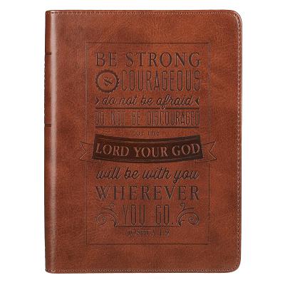 Be Strong & Courageous Brown Flexcover Journal - Joshua 1: 9 - Christian Art Gifts