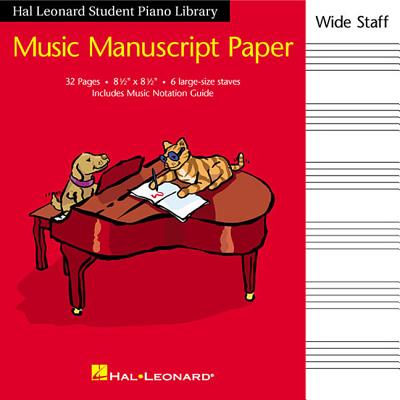 Hal Leonard Student Piano Library Music Manuscript Paper - Wide Staff: Wide Staff - Hal Leonard Corp