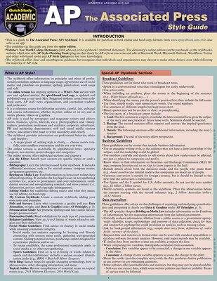 AP - Associated Press Style Guide: A Quickstudy Laminated Reference - Lila Stromer