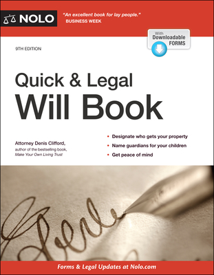 Quick & Legal Will Book - Denis Clifford