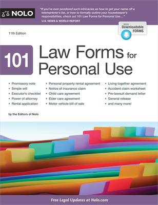 101 Law Forms for Personal Use - Nolo Editors