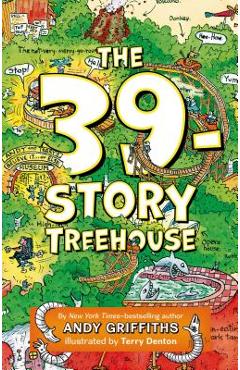 Coperta cărții 'The 39-Story Treehouse: Mean Machines & Mad Professors! - Andy Griffiths'